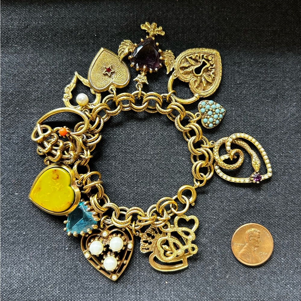 True Vintage Valentine Charm Bracelet